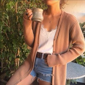 Cozy 100% cotton ribbed sweater